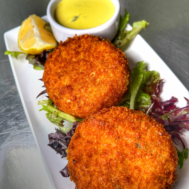 Crab Cakes.